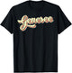 Genesee Retro Art Baseball Font Vintage T-Shirt - T-Shirt | Black