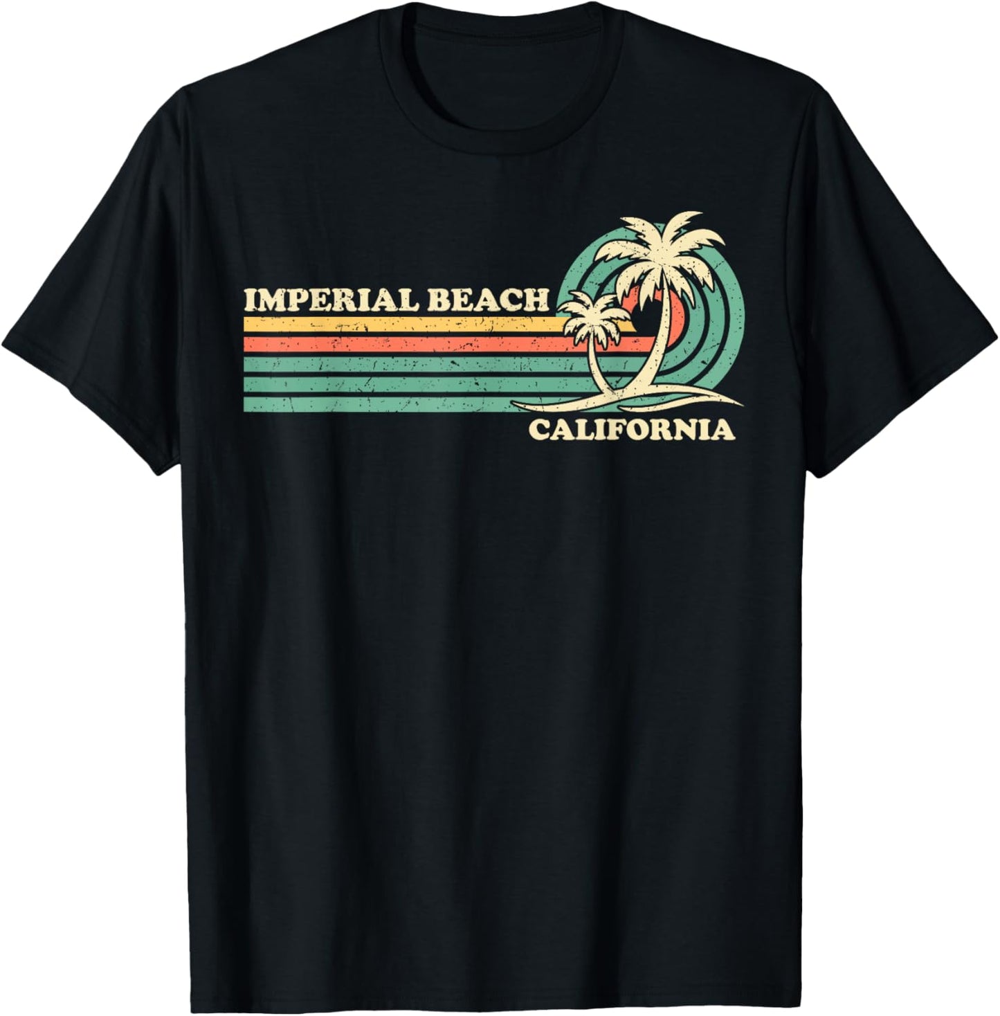 Vintage Retro Summer Vacation California Imperial Beach Women Girls Kids T-Shirt - T-Shirt | Black
