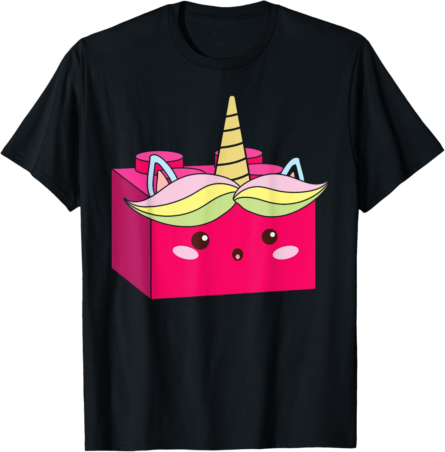 Unicorn Lover Master Builder Bricks Building Blocks T-Shirt - T-Shirt | Black