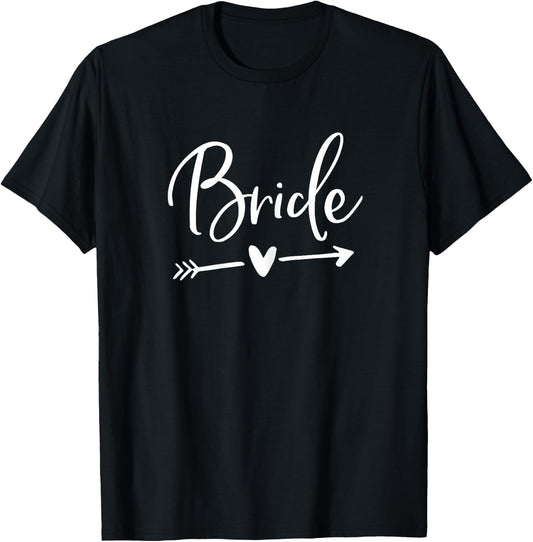 Bride Shirt With Cute Arrow Navy Blue T-Shirt - T-Shirt | Black