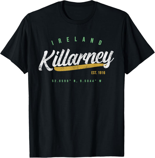 Killarney Ireland Vintage T Shirt T-Shirt - T-Shirt | Black