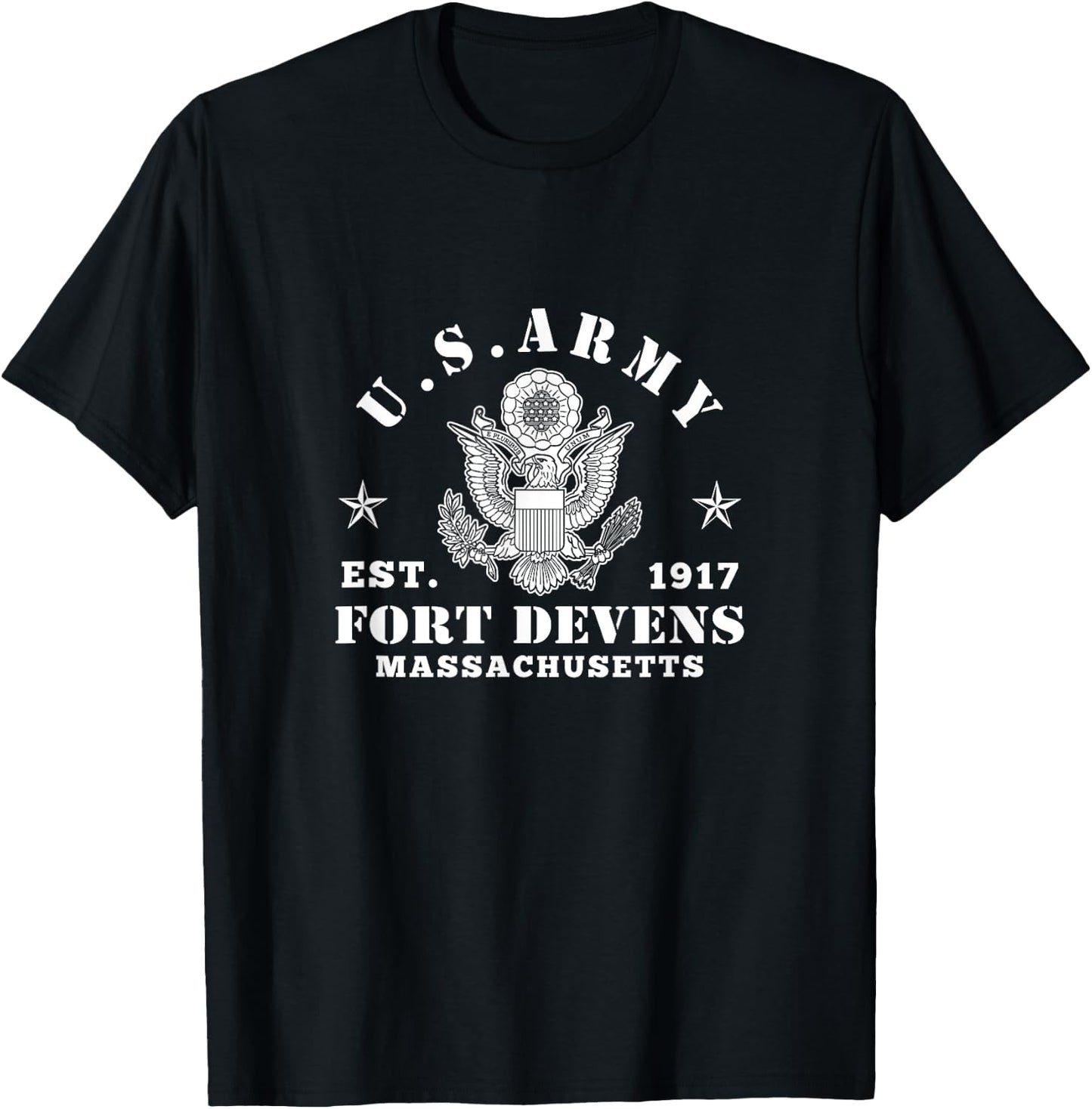 Fort Devens Massachusetts US Army Base T-Shirt - T-Shirt | Black