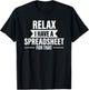Accountant Funny Relax Spreadsheets Humor Accounting T-Shirt - T-Shirt | Black