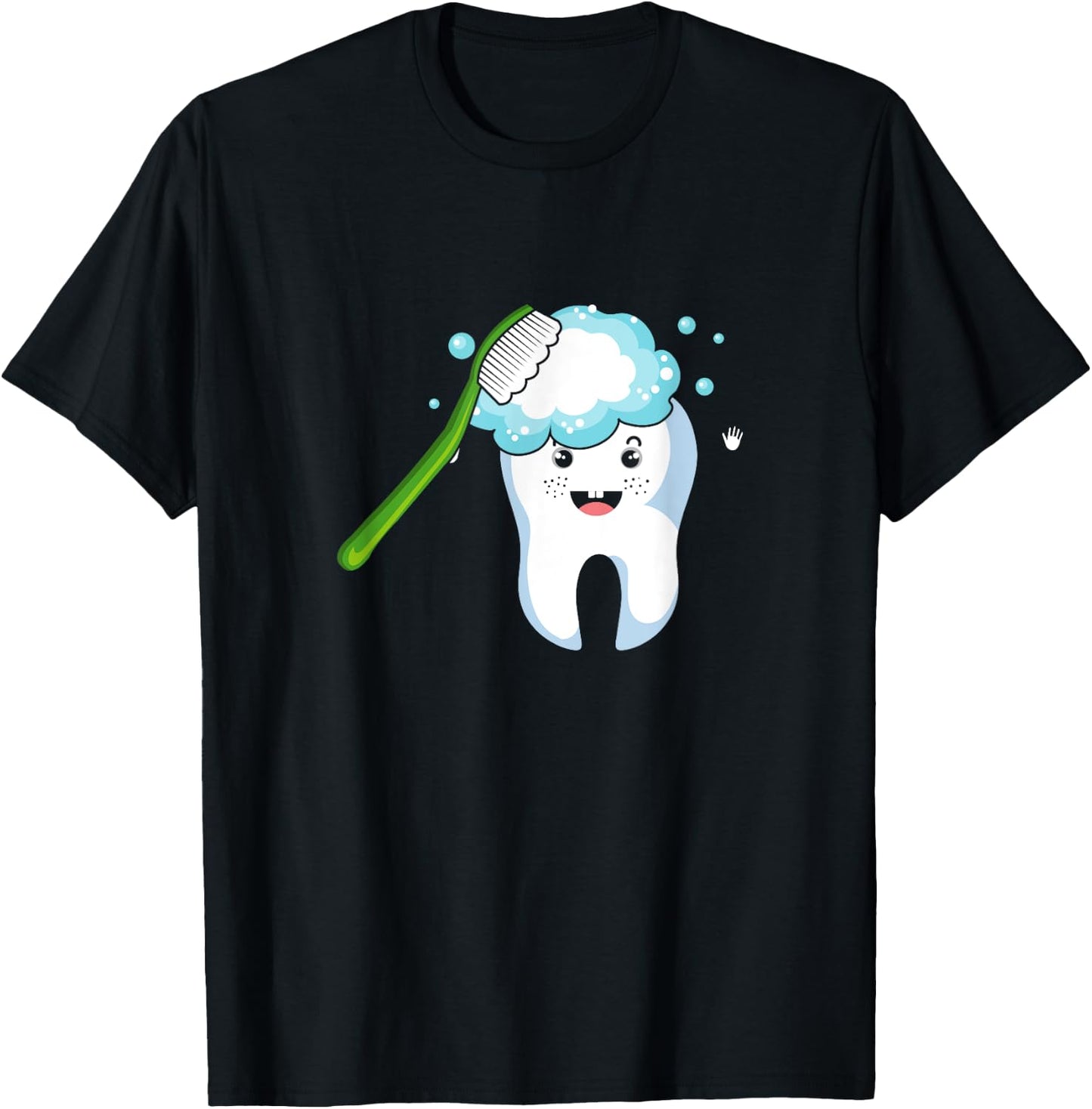 Tooth Dentist Cute Teeth Technician Hygienist Dental Teeth T-Shirt - T-Shirt | Black