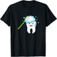 Tooth Dentist Cute Teeth Technician Hygienist Dental Teeth T-Shirt - T-Shirt | Black
