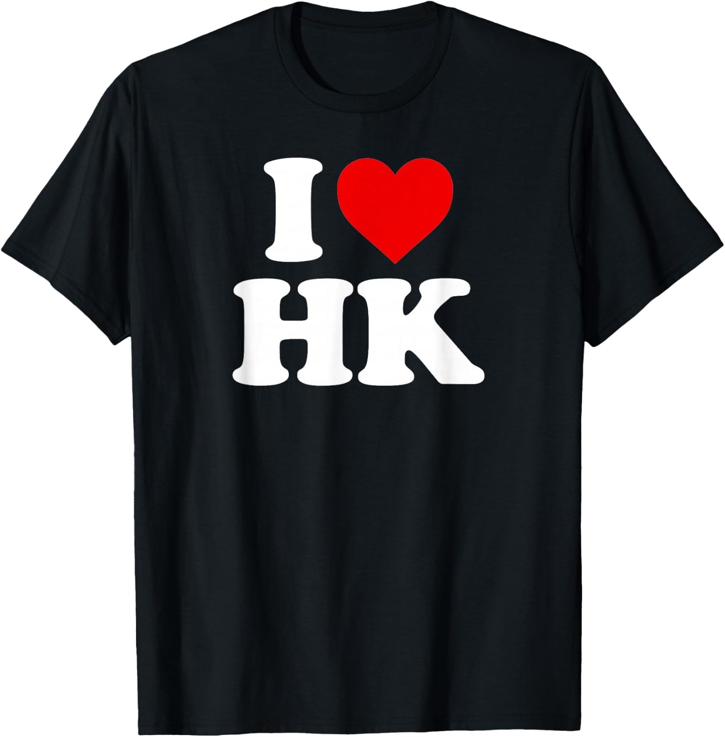 I Love HK - Heart Hong Kong T-Shirt - T-Shirt | Black
