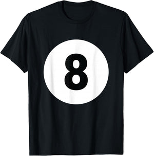 8 Pool Ball 8 Billiards Costume Halloween Group Matching T-Shirt - T-Shirt | Black