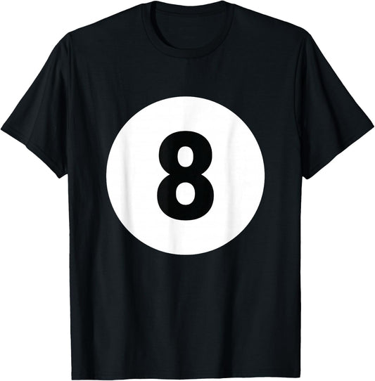 8 Pool Ball 8 Billiards Costume Halloween Group Matching T-Shirt - T-Shirt | Black
