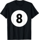 8 Pool Ball 8 Billiards Costume Halloween Group Matching T-Shirt - T-Shirt | Black