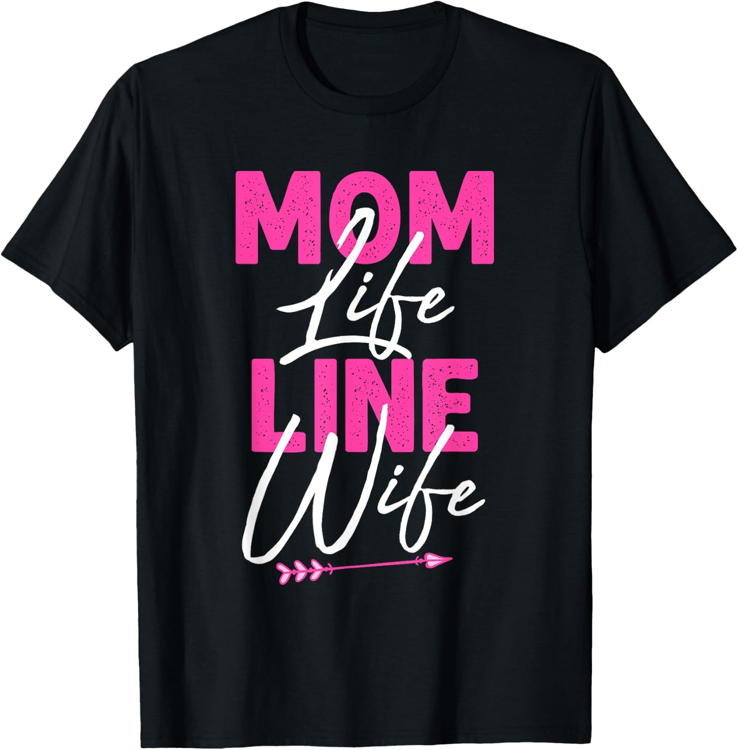 Funny Lineman Wife Design Lineman Lover Women Mom Linesman T-Shirt - T-Shirt | Black