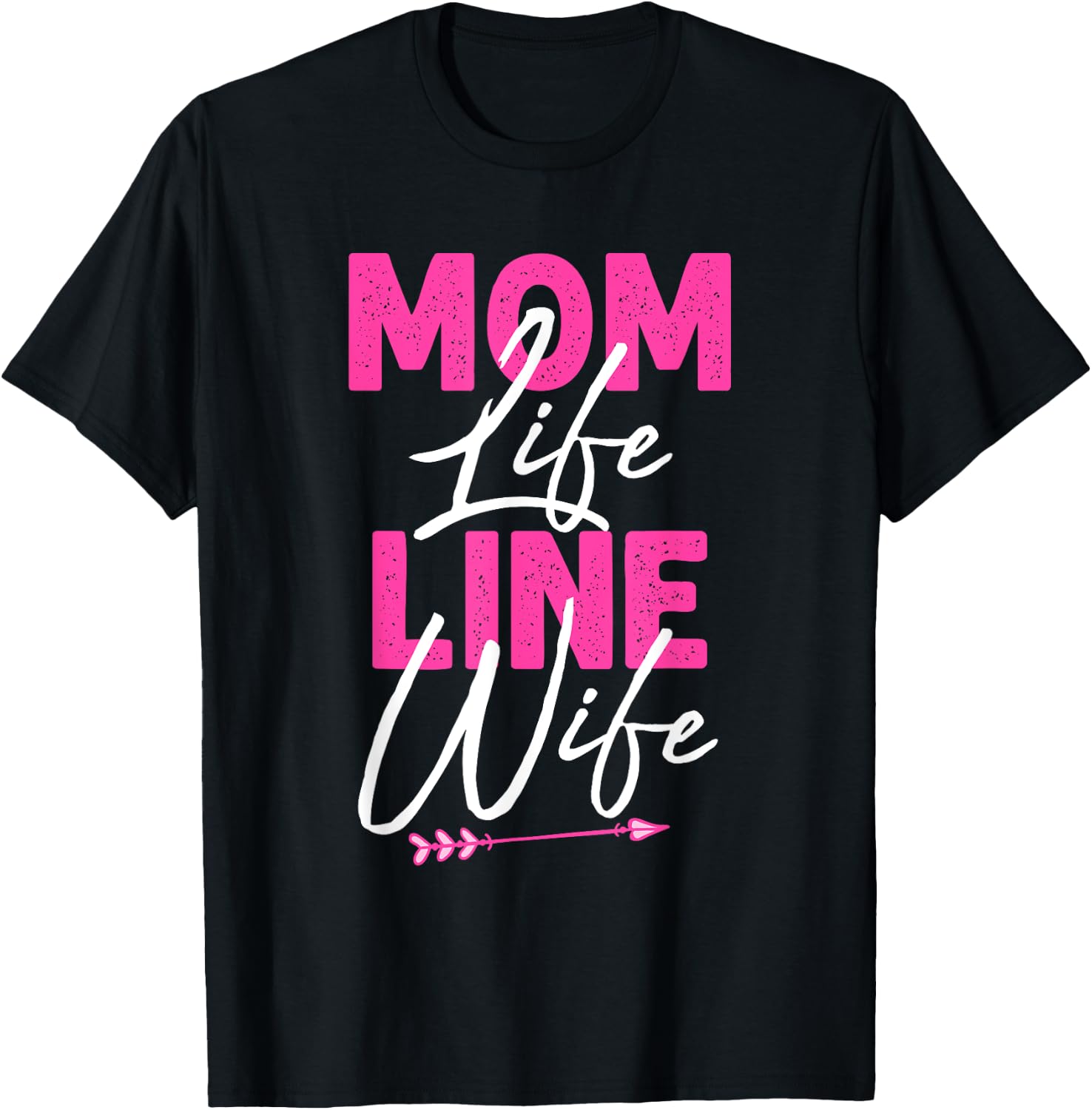 Funny Lineman Wife Design Lineman Lover Women Mom Linesman T-Shirt - T-Shirt | Black