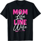 Funny Lineman Wife Design Lineman Lover Women Mom Linesman T-Shirt - T-Shirt | Black