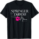 Springerdoodle Mom Pink Dog Paw T-Shirt - T-Shirt | Black