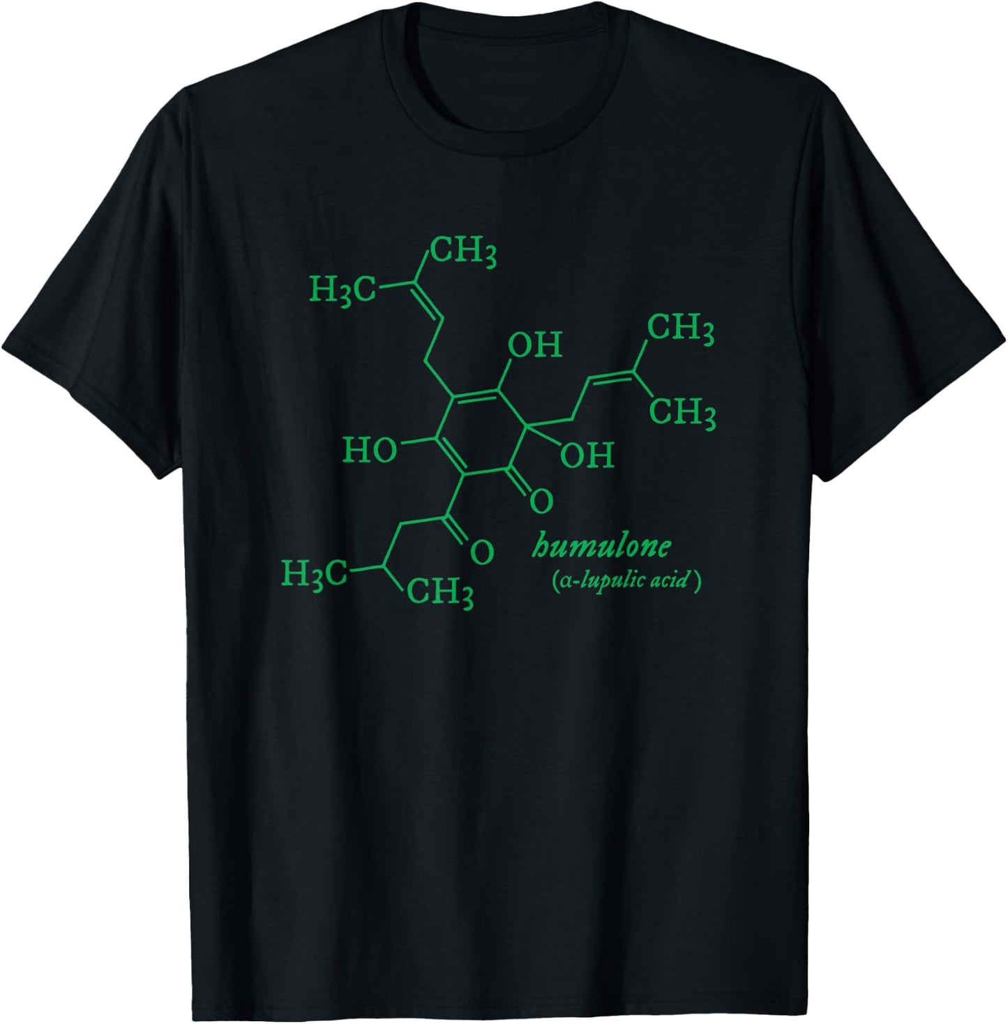 Humulone Molecule Hophead Gift Beer Geek IPA Lover T-Shirt - T-Shirt | Black