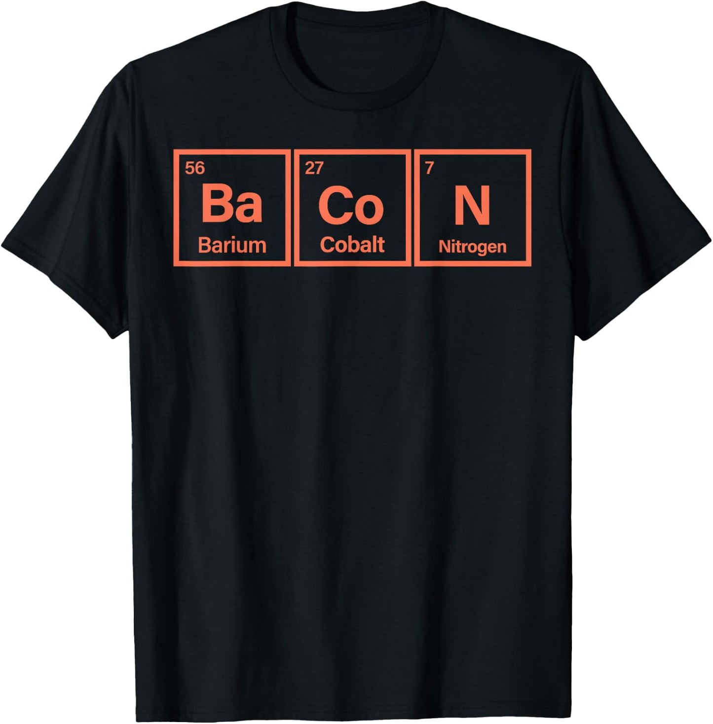 Funny Bacon Periodic Table Gift Women Boys Elements T-Shirt - T-Shirt | Black