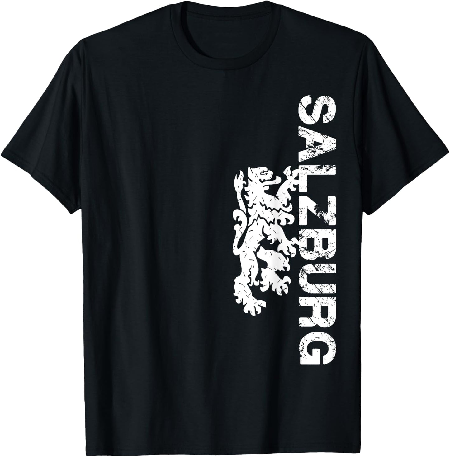 Salzburg with Salzburg Lions Coat of Arms T-Shirt - T-Shirt | Black
