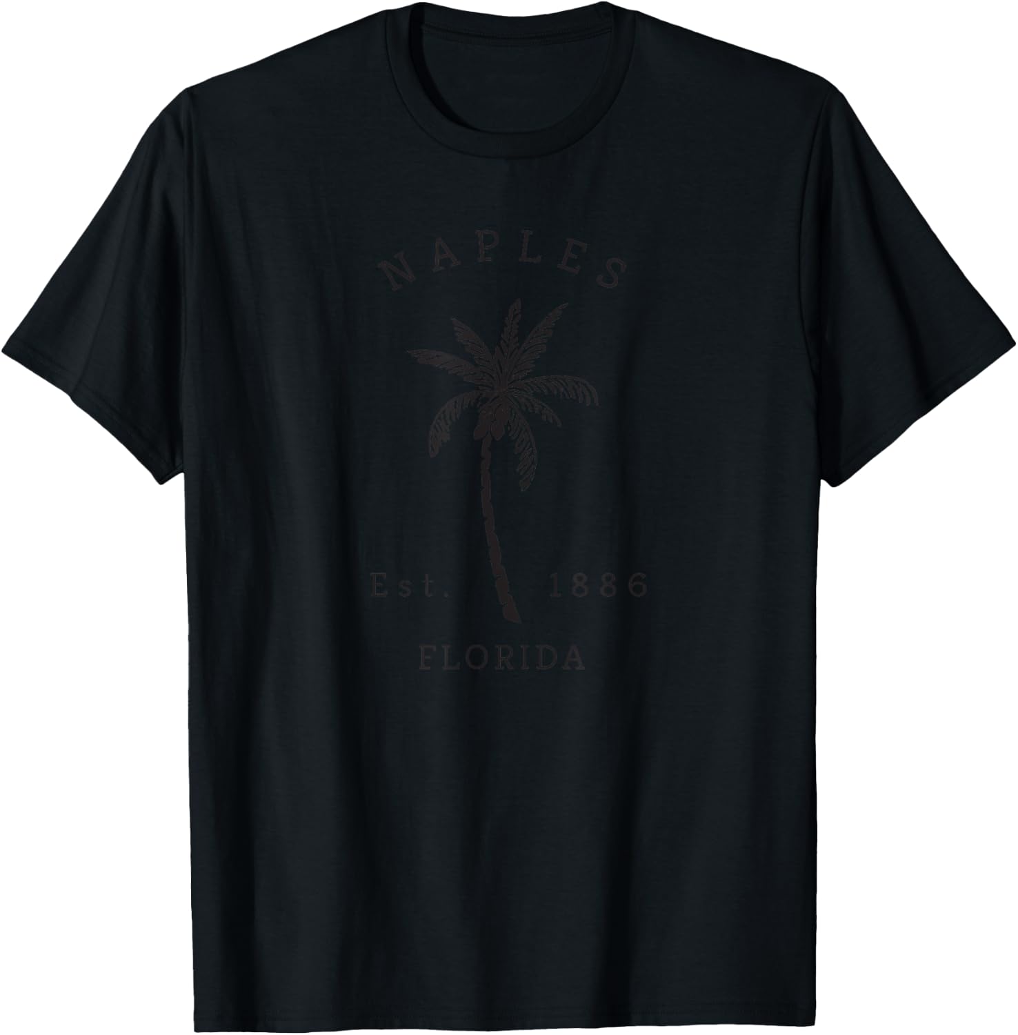 Retro Cool Original Naples Florida Beach Palm Tree Women T-Shirt - T-Shirt | Black