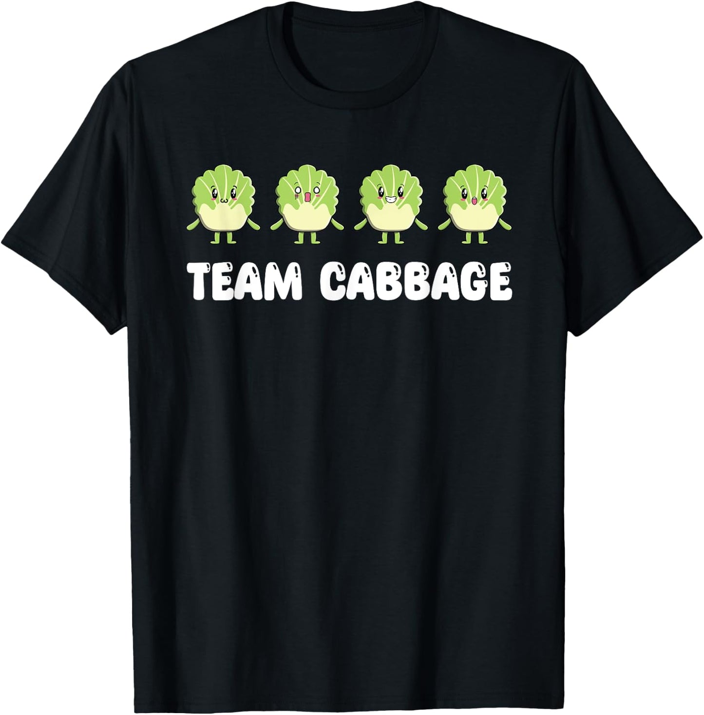 Funny Team Cabbage Costume Love Savoy Cabbage T-Shirt - T-Shirt | Black