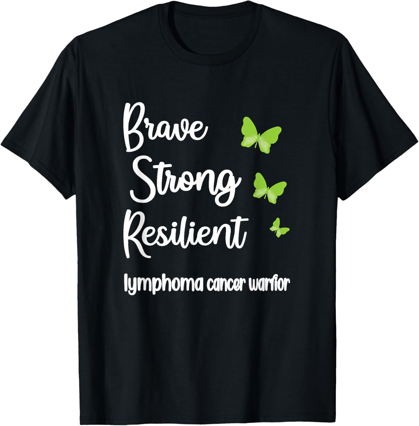 Lymphoma Cancer Warrior | Hodgkins Lymphoma Survivor T-Shirt - T-Shirt | Black