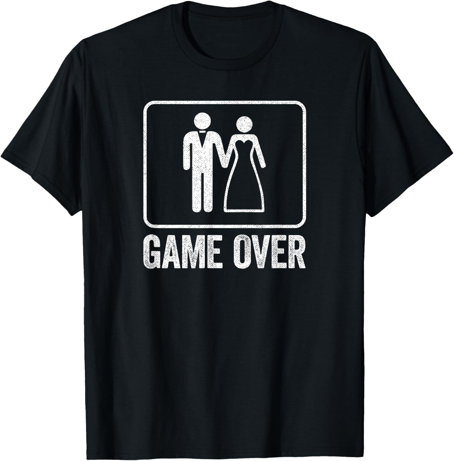 Game Over Funny Wedding Shirt Men Bachelor Party T-Shirt - T-Shirt | Black
