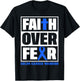 Faith Colon Cancer Awareness Over Fear Christian T-Shirt - T-Shirt | Black