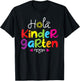 Hola Kindergarten Shirt Spanish Teacher Kids Back to School T-Shirt - T-Shirt | Black