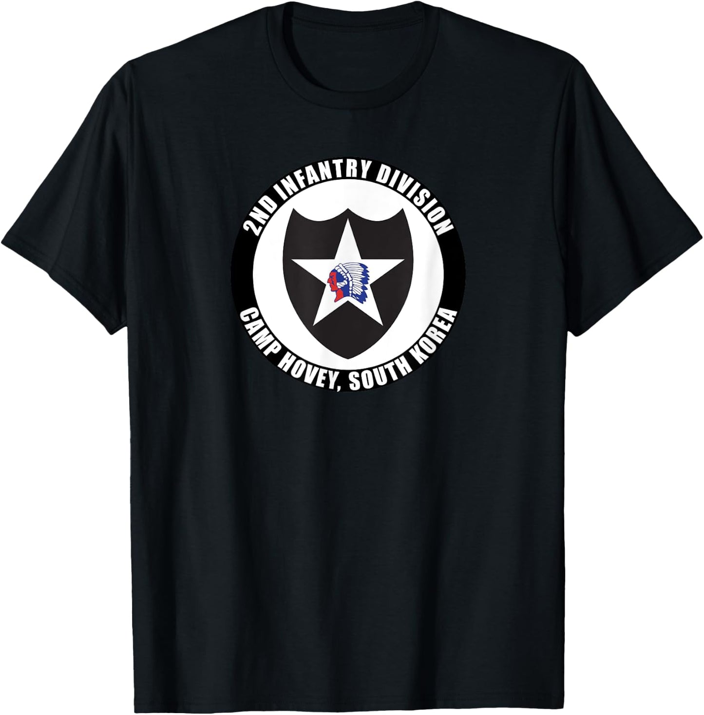 2nd Infantry Division Camp Hovey Korea Emblem Veteran Gift T-Shirt - T-Shirt | Black