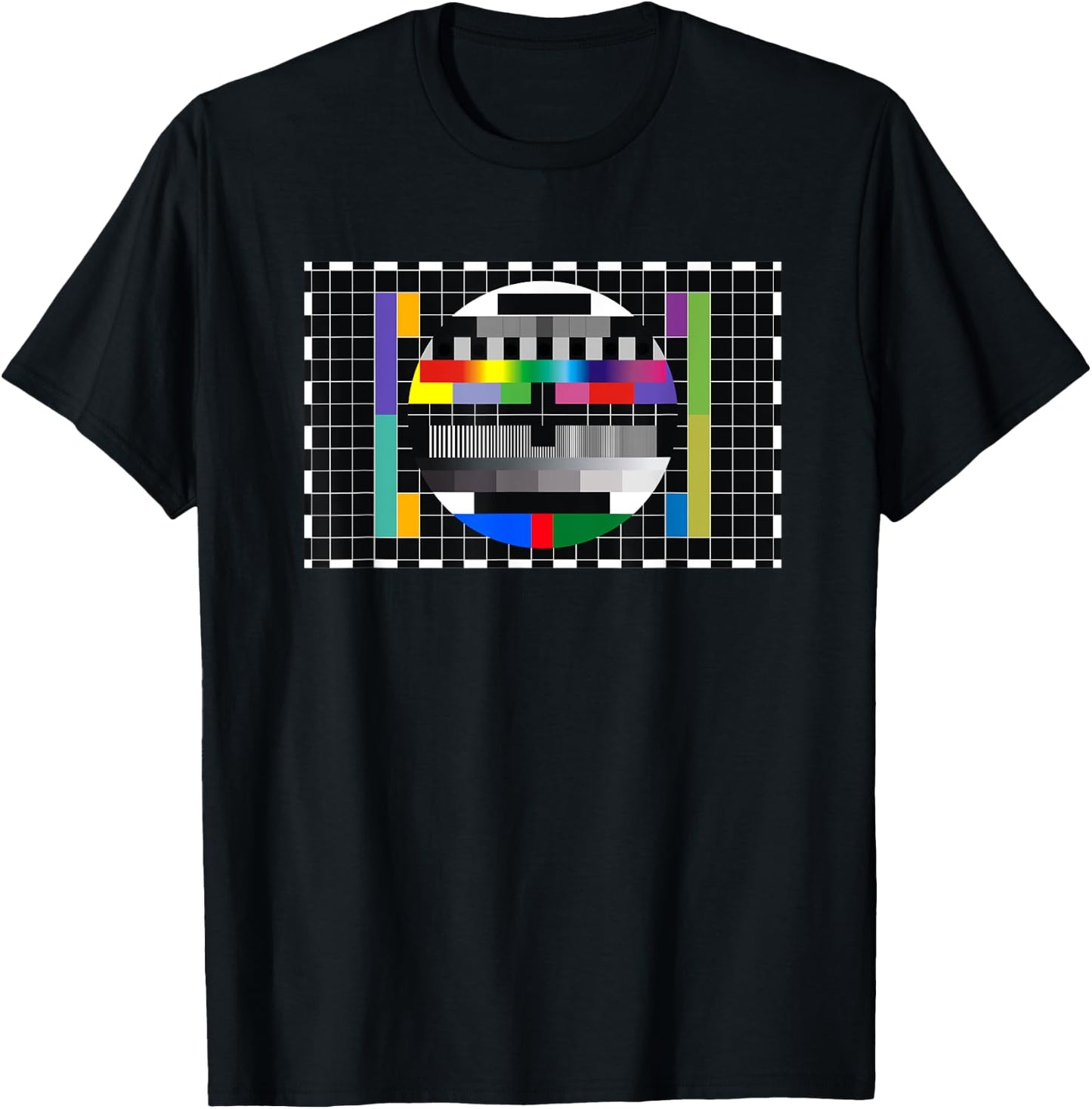 TV Analogue Test Picture Retro Nostalgia T-Shirt - T-Shirt | Black