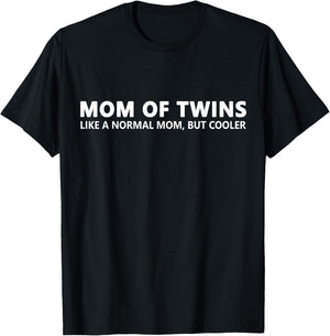 Twin Mother Gift Mom Of Twins T-Shirt - T-Shirt | Black