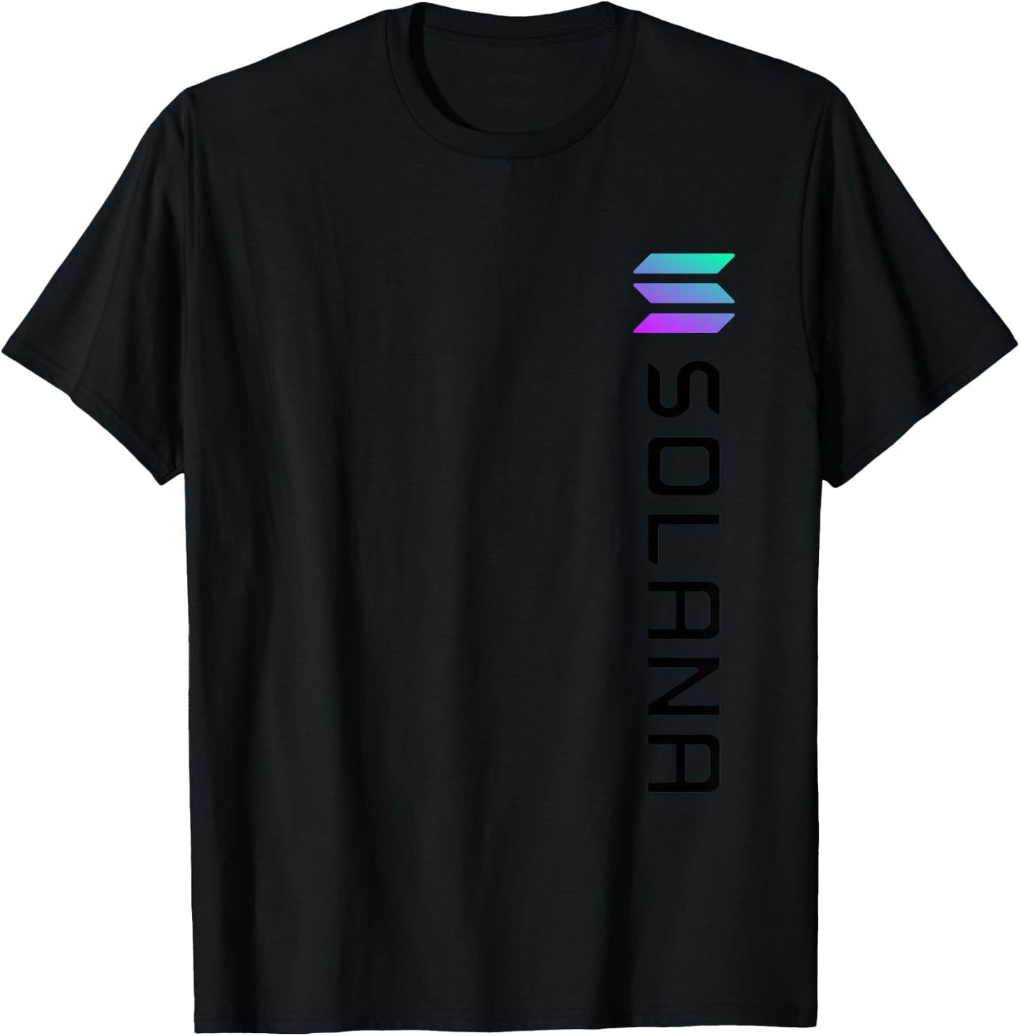 Solana SOL Logo Crypto Blockchain | Solana SOL T-Shirt - T-Shirt | Black