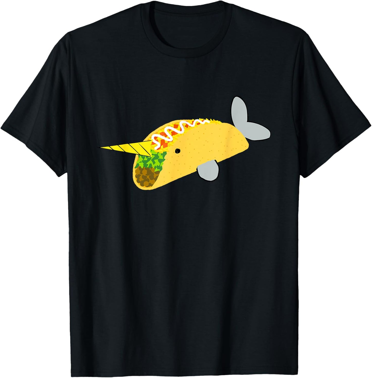Taco Narwhal Love Tacos and Narwhals T-Shirt - T-Shirt | Black