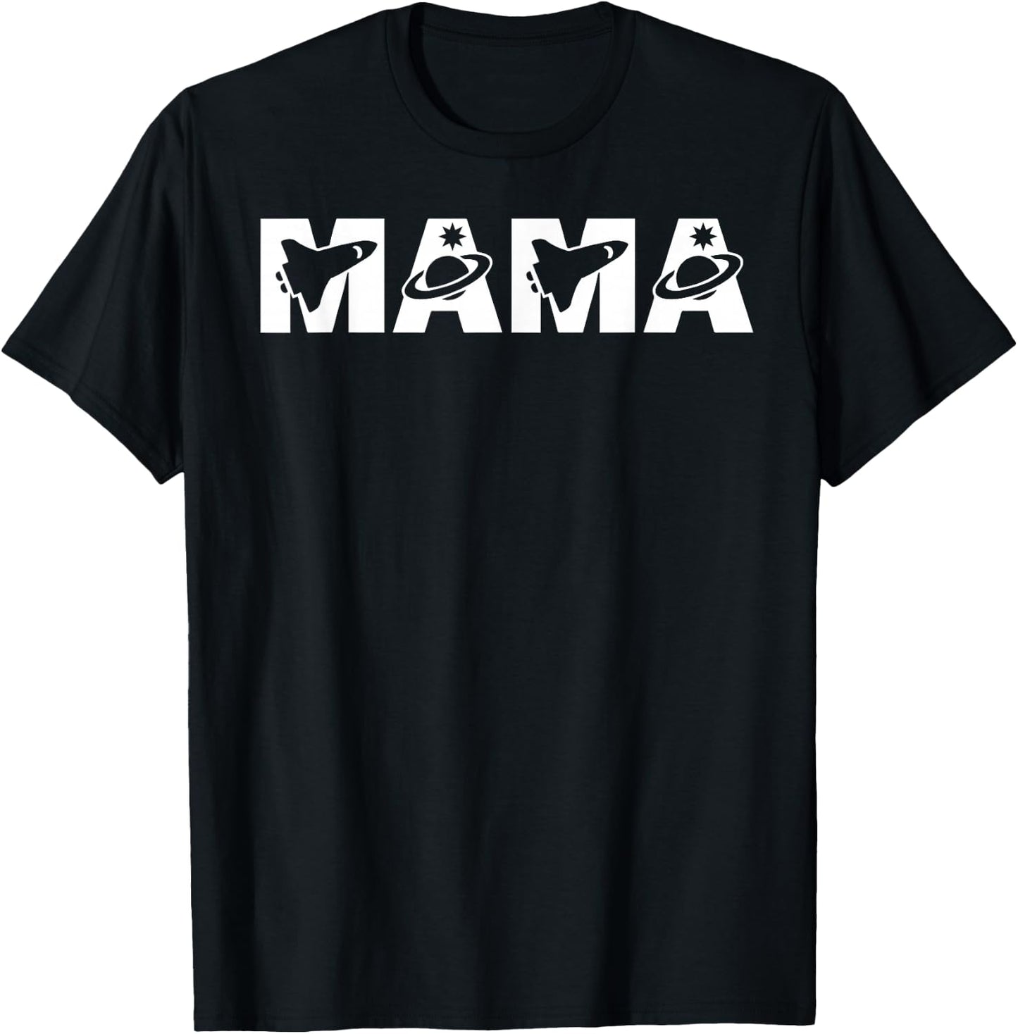 Funny Mama Space Astronaut Birthday Party T-Shirt - T-Shirt | Black