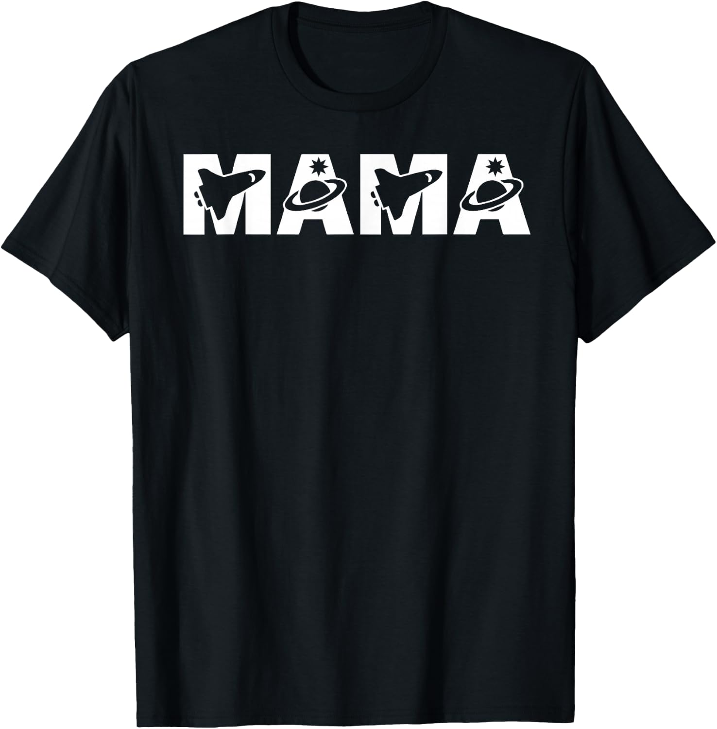 Funny Mama Space Astronaut Birthday Party T-Shirt - T-Shirt | Black