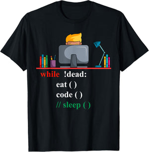 Funny Programming Programmer Coder Coder Programmer Software Computer Web Developer Engineer T-Shirt - T-Shirt | Black
