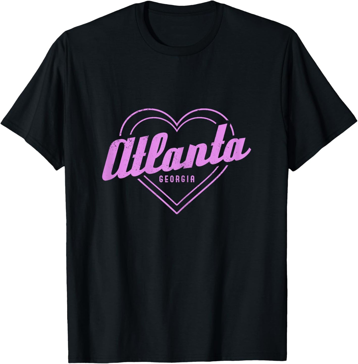 Atlanta Georgia Heart Pride ATL Girls T-Shirt - T-Shirt | Black