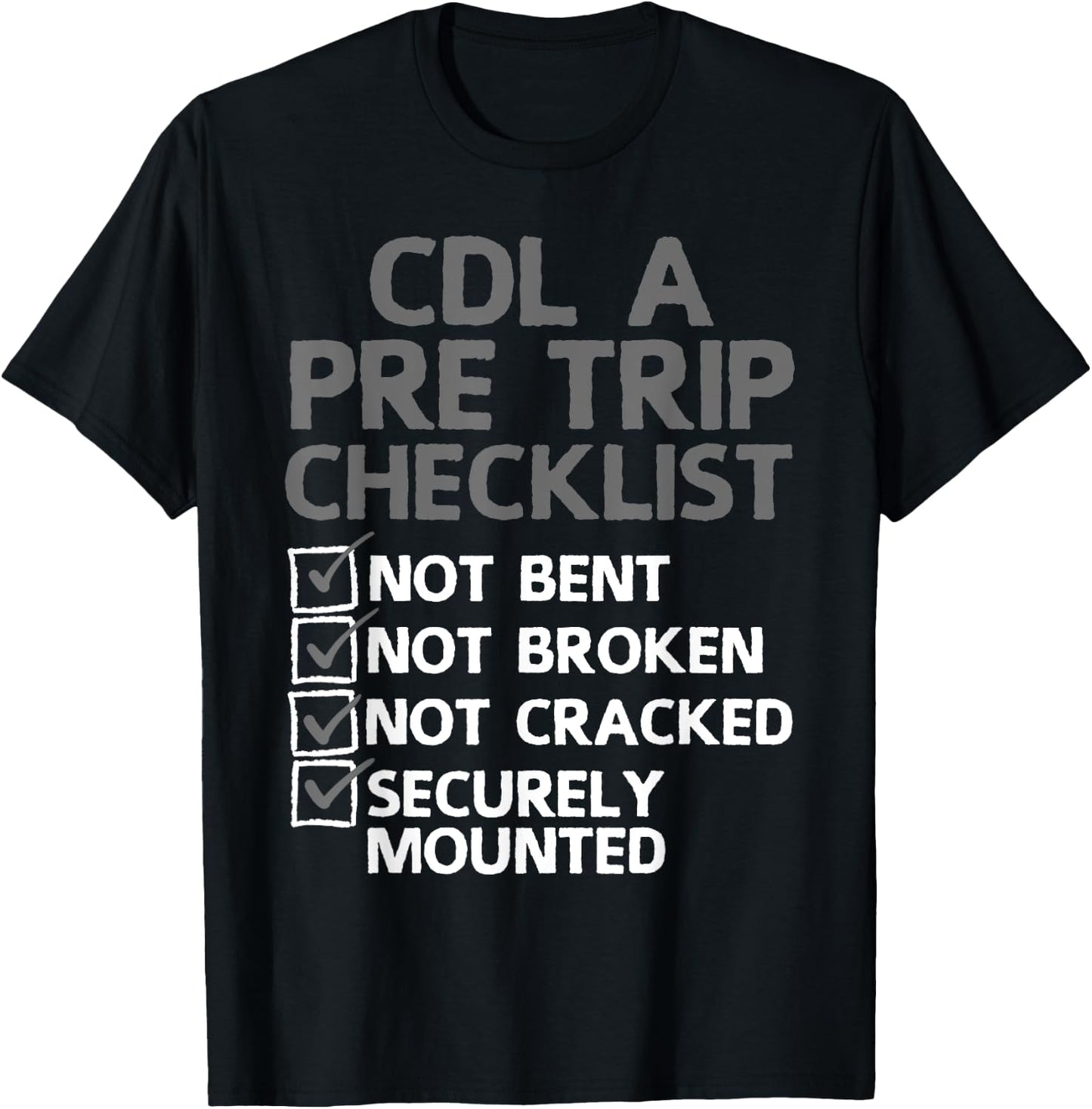 Cool CDL Trucker Art Women Trucking CDL Truck Driver T-Shirt - T-Shirt | Black