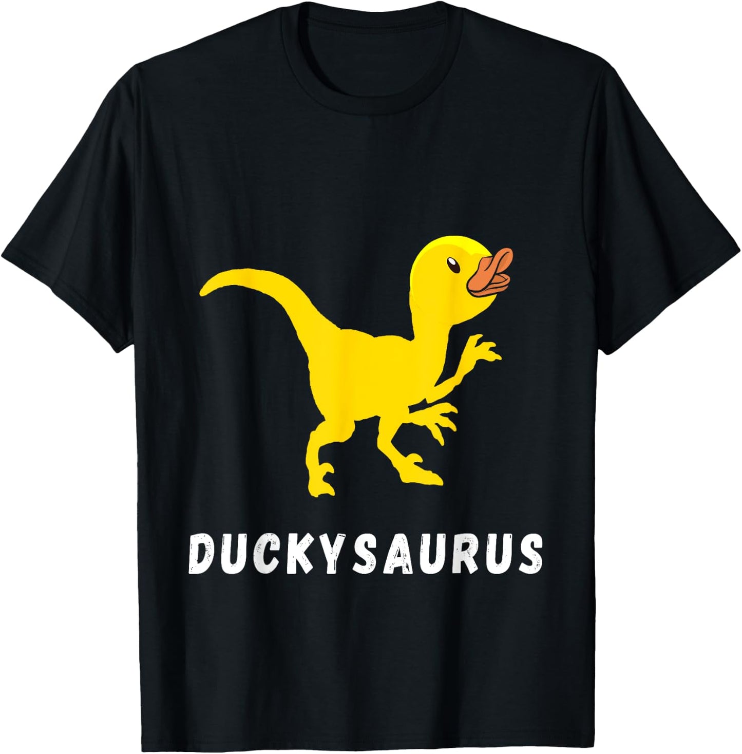 Rubber Duck T-Rex Duck Dino Funny Rubber Duck Dinosaur T-Shirt - T-Shirt | Black