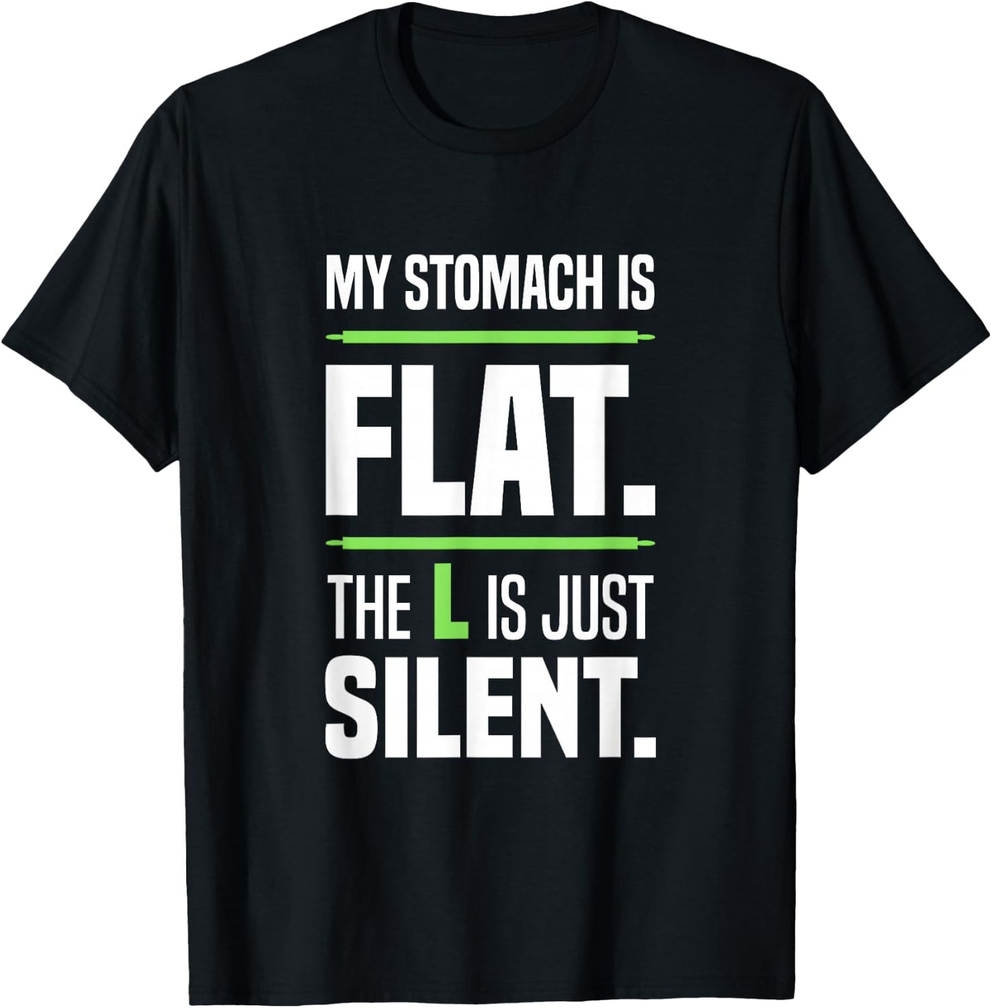 My stomach is flat. The L is just silent. Beer belly Big T-Shirt - T-Shirt | Black