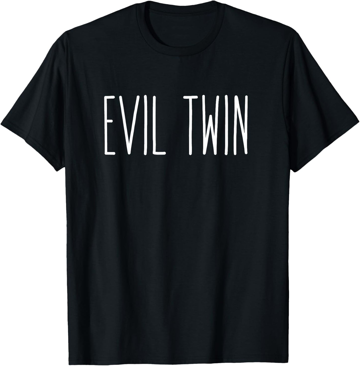 Evil Twin Shirt Funny for Siblings T-Shirt - T-Shirt | Black