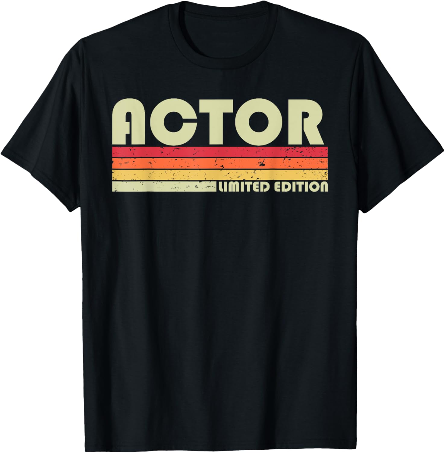 Personal Christmas Retro Vintage Graduation Gifts ACTOR Funny Job Title Profession Birthday Worker Idea T-Shirt - T-Shirt | Black