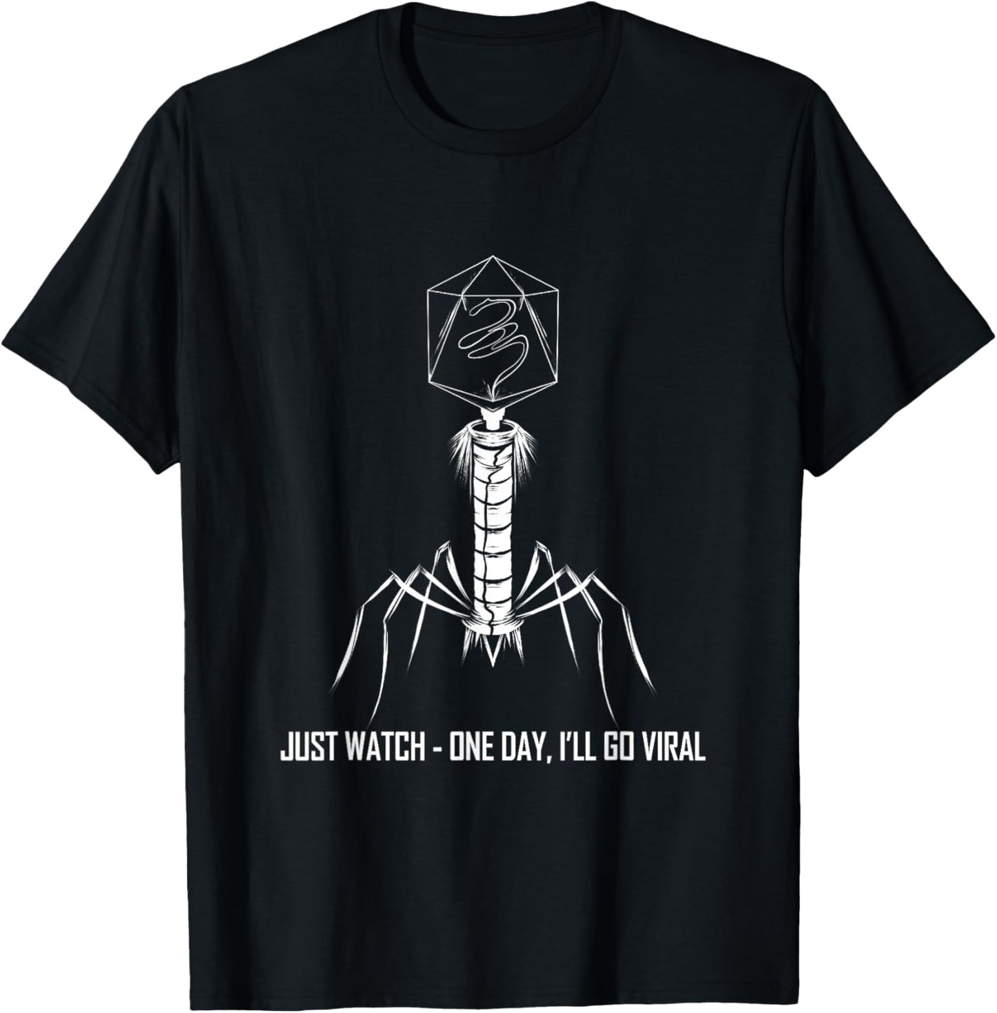 Microbiology Virus Biology Virology Viral Bacteriophage T-Shirt - T-Shirt | Black