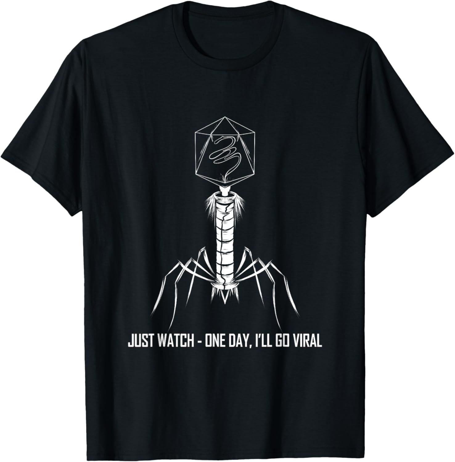 Microbiology Virus Biology Virology Viral Bacteriophage T-Shirt - T-Shirt | Black