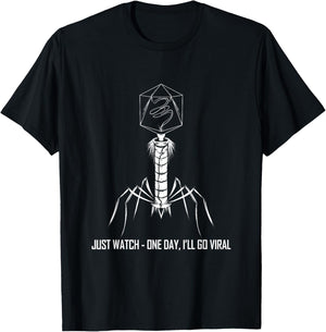 Microbiology Virus Biology Virology Viral Bacteriophage T-Shirt - T-Shirt | Black