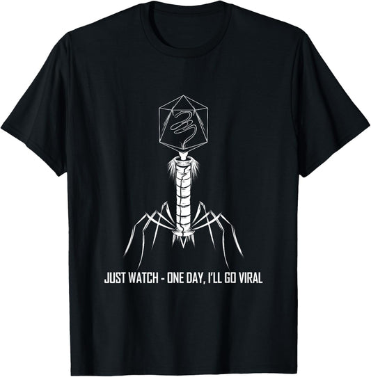 Microbiology Virus Biology Virology Viral Bacteriophage T-Shirt - T-Shirt | Black