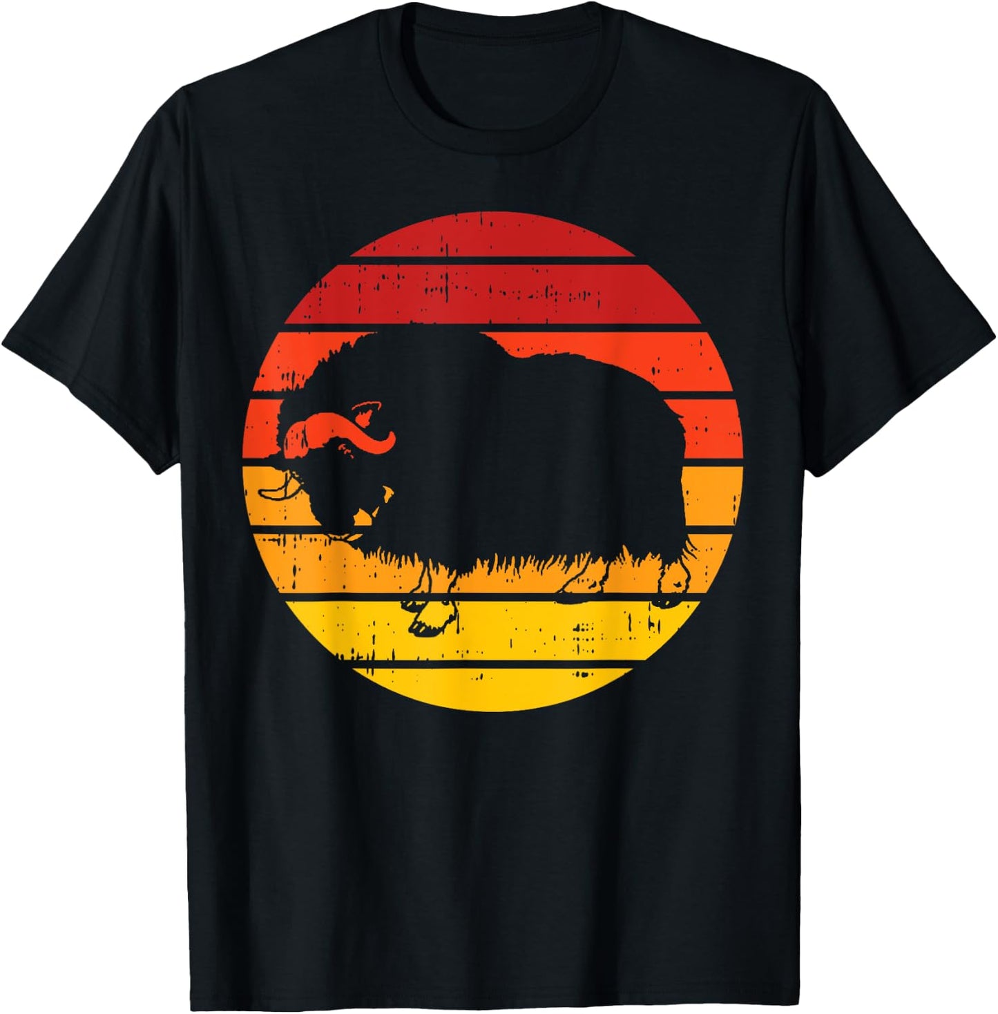Retro Musk Ox T-Shirt - T-Shirt | Black