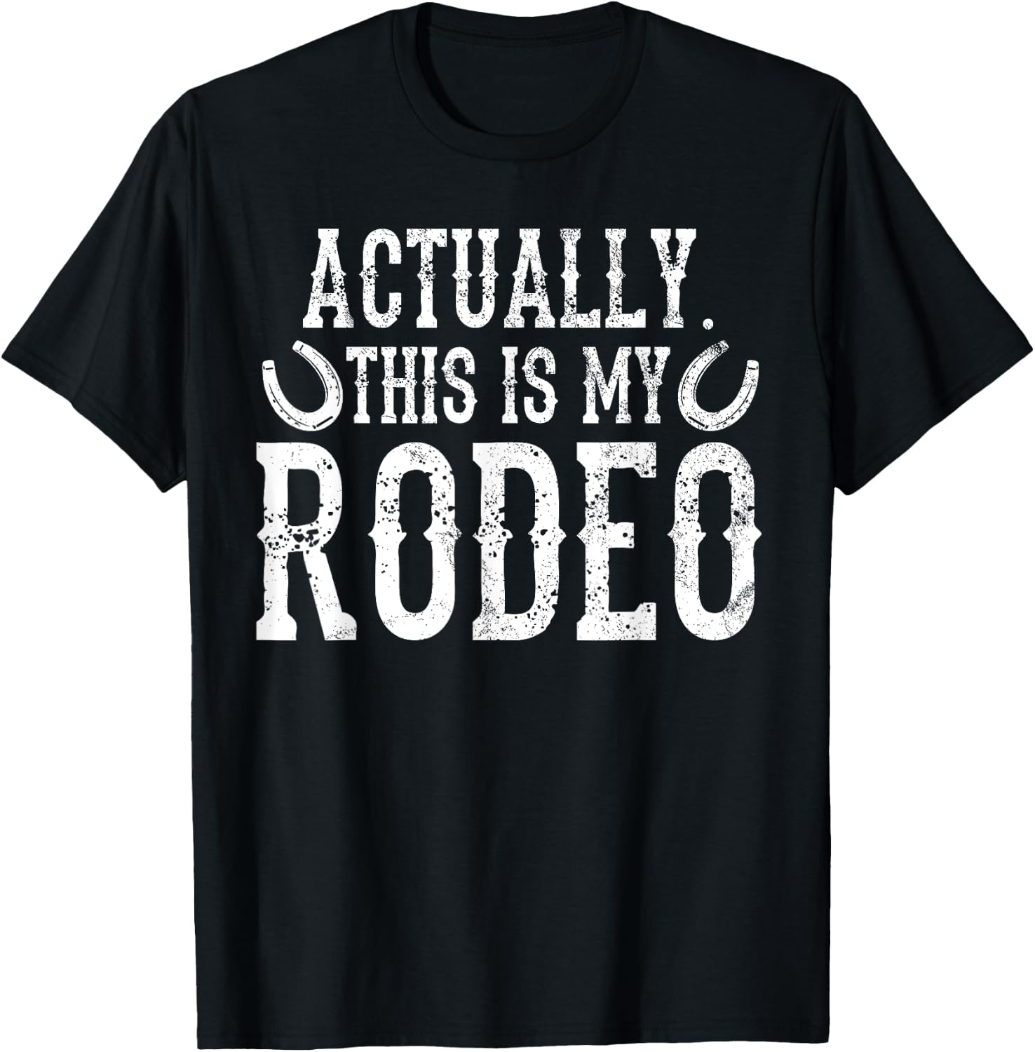 Rodeo Cowboy Horse Bull Riding Gift T-Shirt - T-Shirt | Black