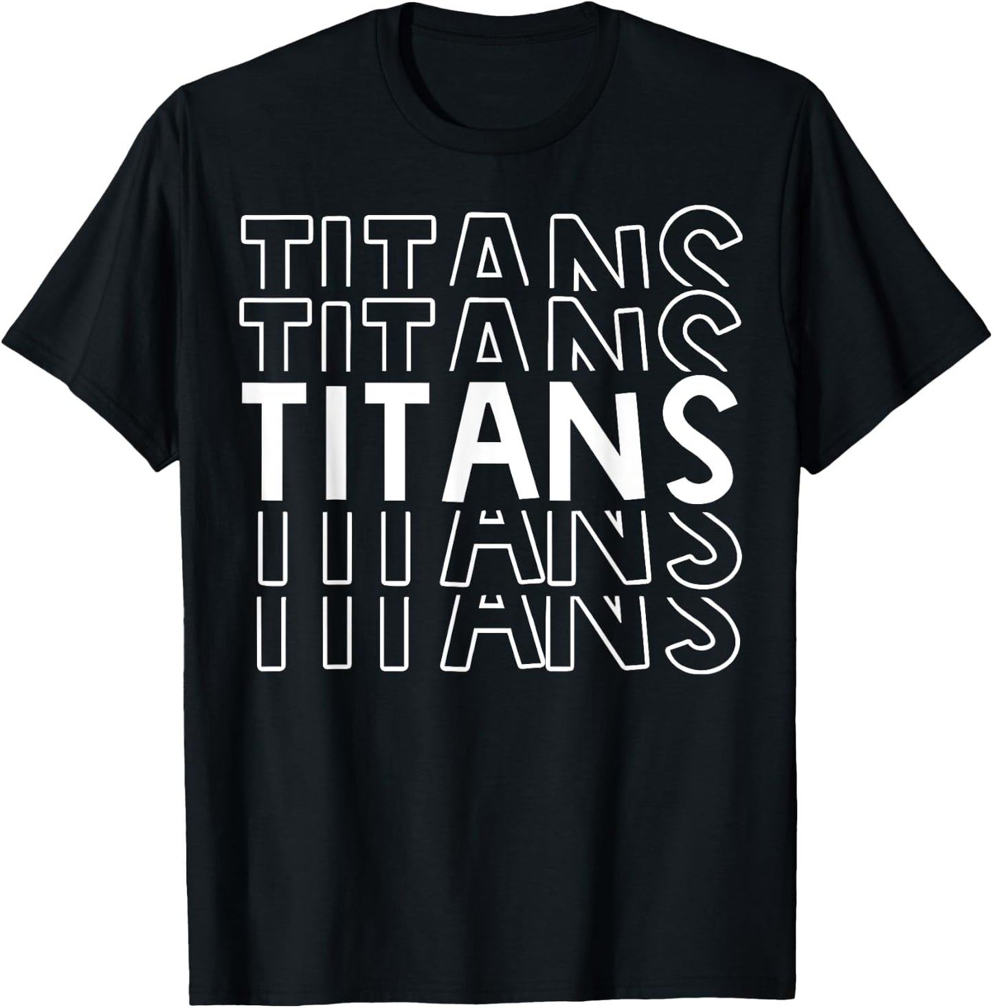 Titans School Sports Team Mascot Apparel Go College Athlete T-Shirt - T-Shirt | Black