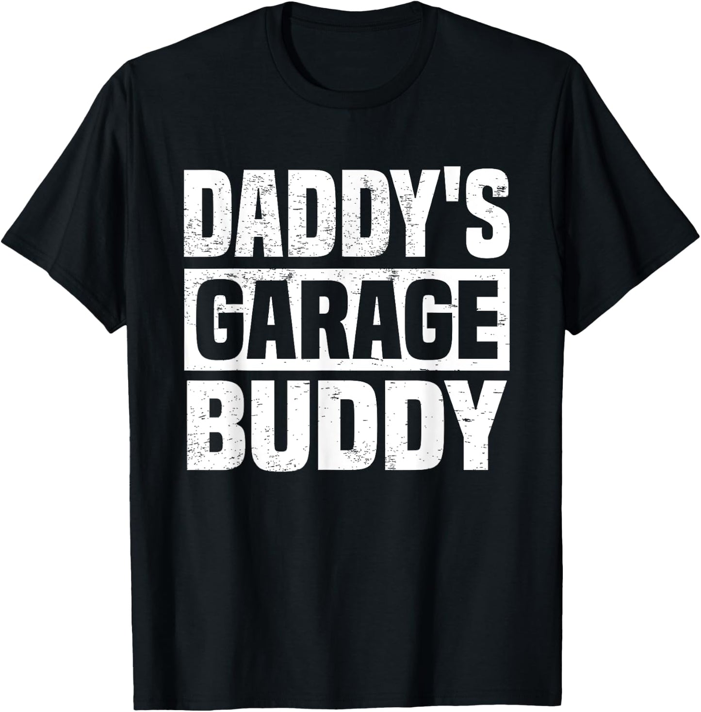 Daddy's Garage Buddy. Dad Car Mechanics Funny Dad T-Shirt - T-Shirt | Black