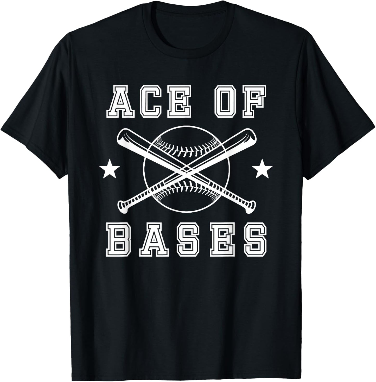 Ace Of Bases - Funny Beer League Baseball Or Softball Team T-Shirt - T-Shirt | Black