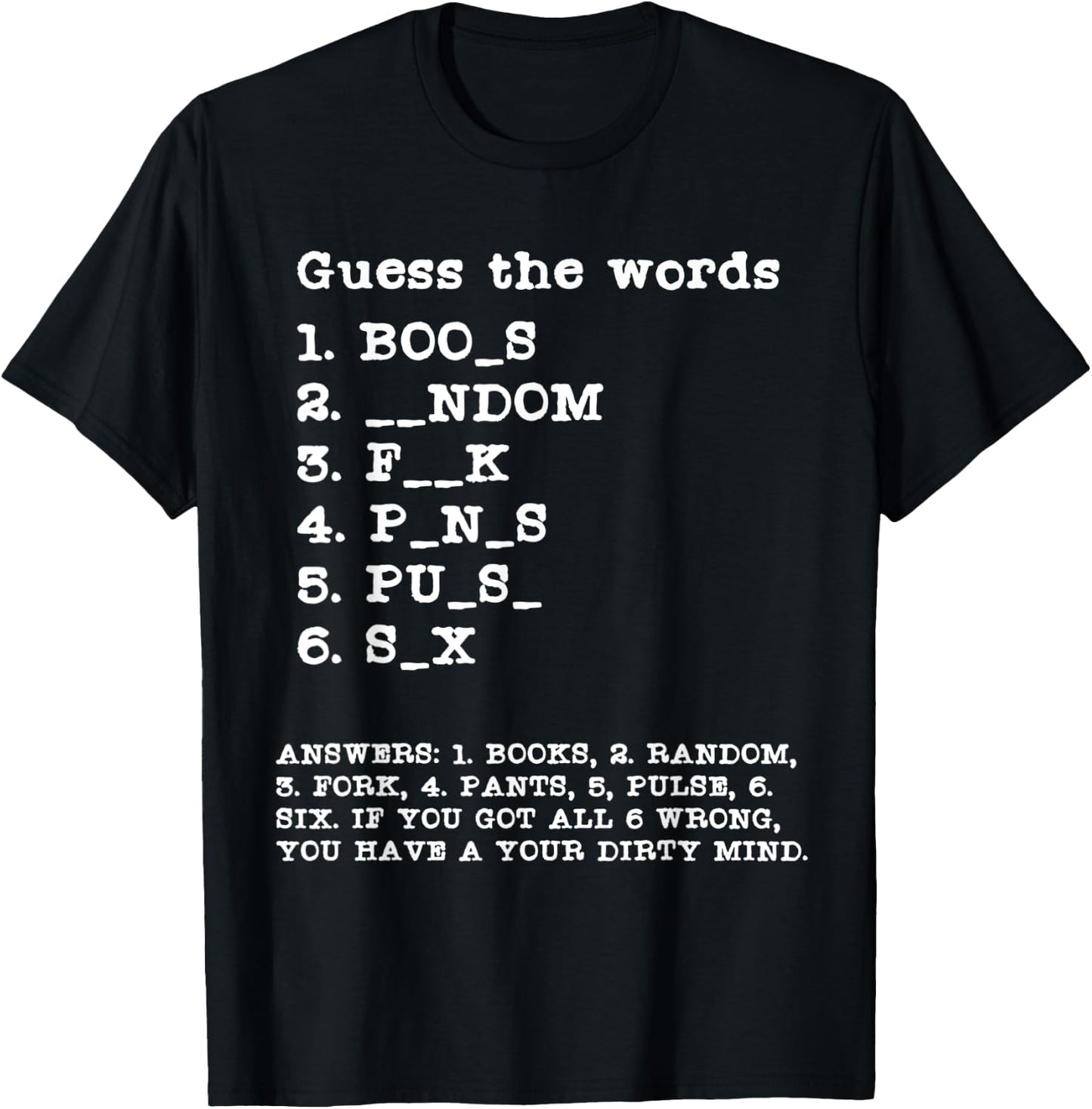 Funny Guess the Words Word Puzzle Word Games Grammer Teacher T-Shirt - T-Shirt | Black